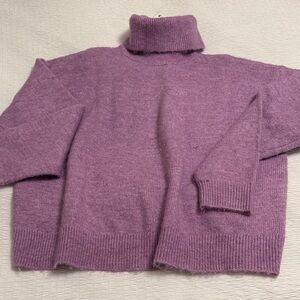 Elegant Lavender Turtleneck Sweater